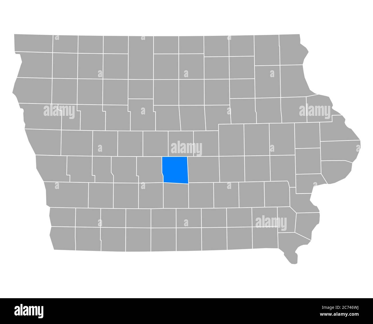 Karte von Polk in Iowa Stockfoto
