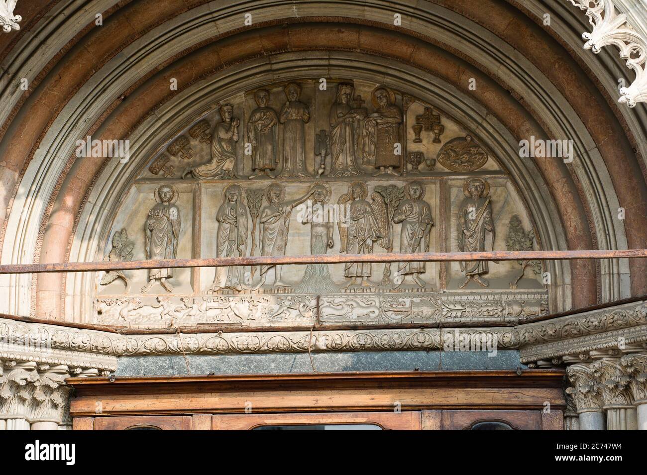 Italien, Lombardei, Monza, Outdoor, Kathedrale, Außenfassade, Stockfoto