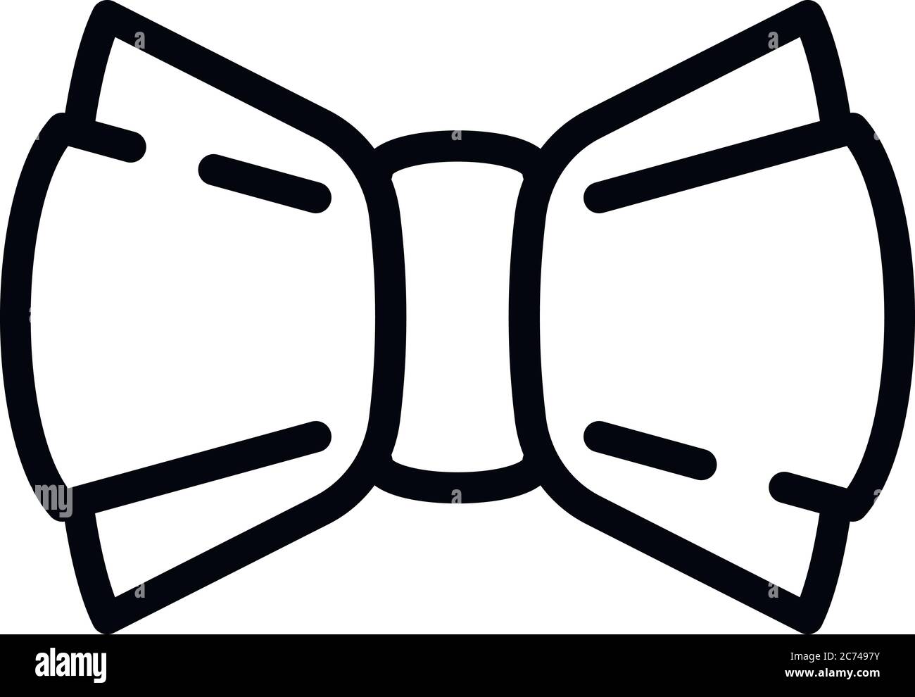 Bow Tie-Symbol. Umrisse Bow Tie vektor Symbol für Web Design auf weißem Hintergrund Stock Vektor