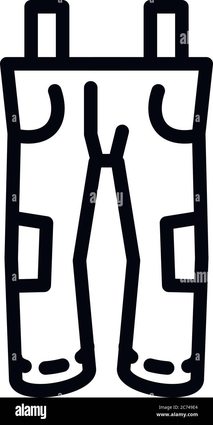 Skihose Symbol. Umrisse Skihose vektor Symbol für Web Design auf weißem Hintergrund Stock Vektor