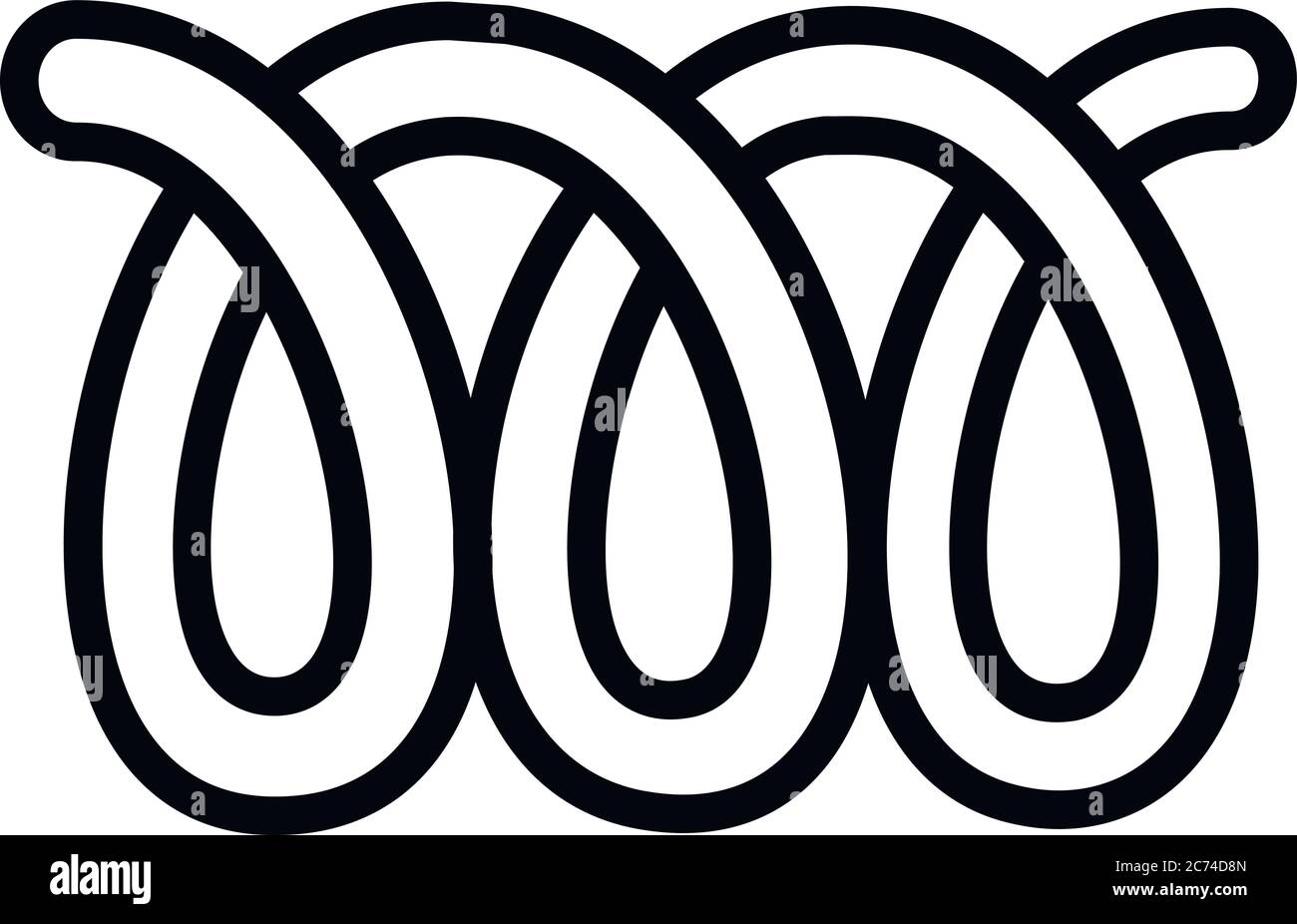 Kabel der Spule Symbol. Übersicht Kabel Spule vektor Symbol für Web Design auf weißem Hintergrund Stock Vektor