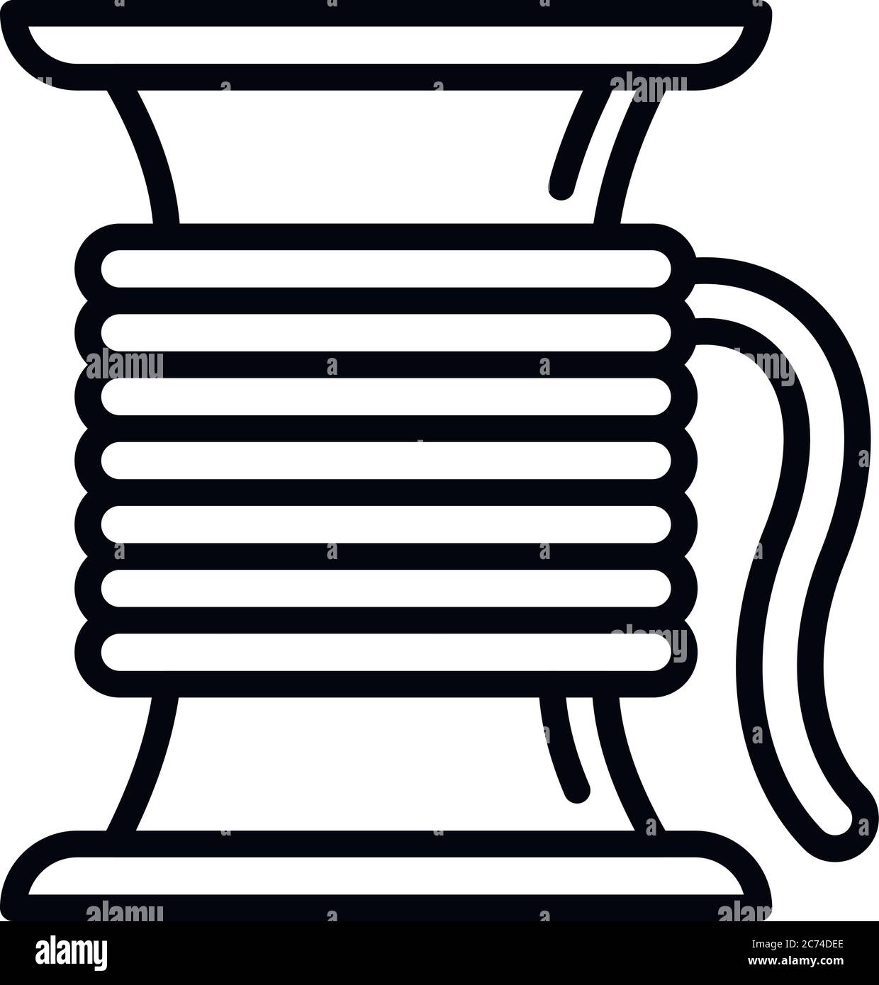 Netzkabel Kabel Spule Symbol. Umrisse Netzkabel Kabel Spule vektor Symbol für Web Design auf weißem Hintergrund Stock Vektor