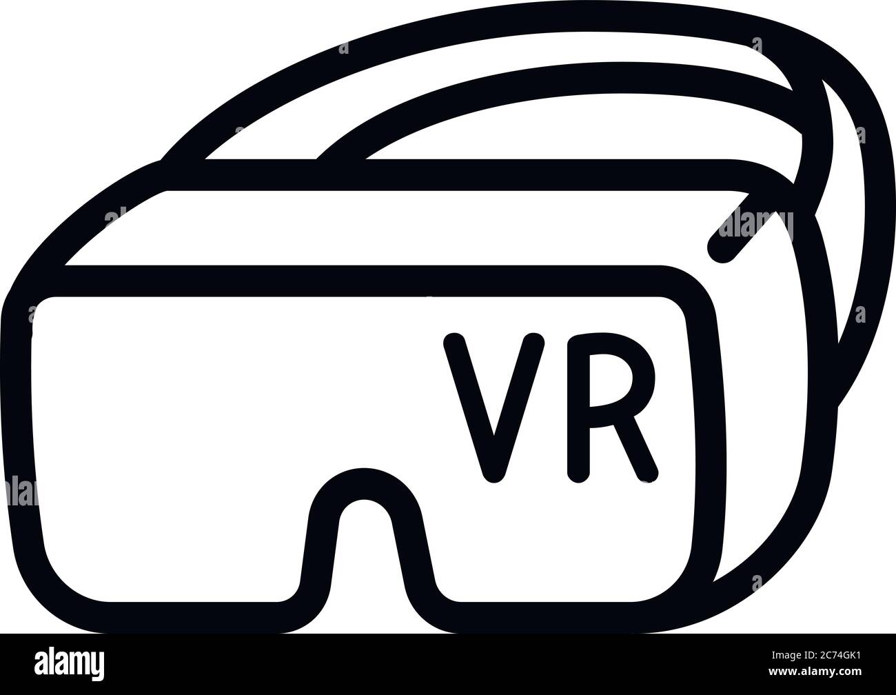 Vr-Headset Symbol. Übersicht VR-Headset vektor Symbol für Web Design auf weißem Hintergrund Stock Vektor