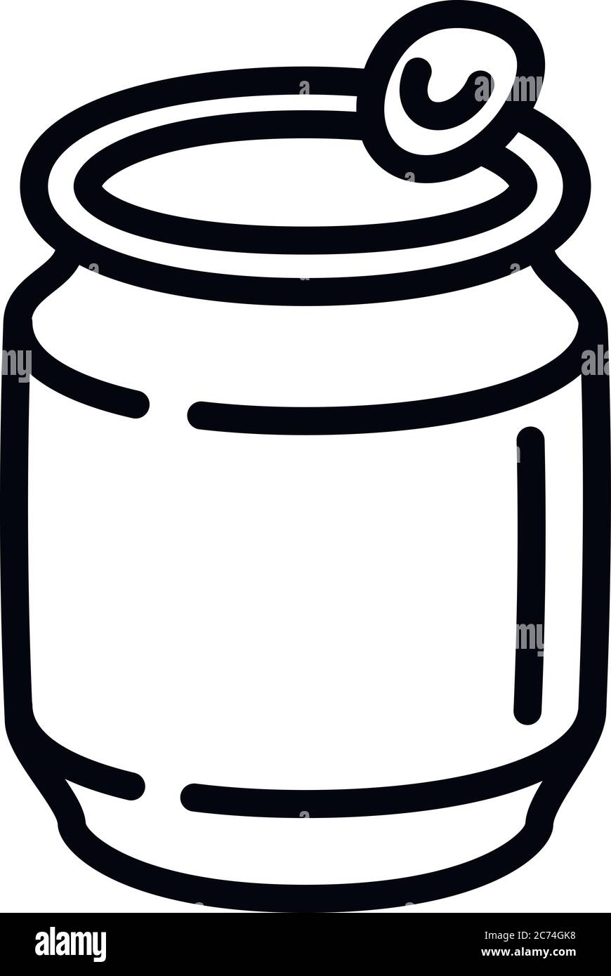 Symbol für die Dose von Mineralwasser. Outline Mineral Water Zinn CAN Vector Icon für Web-Design isoliert auf weißem Hintergrund Stock Vektor