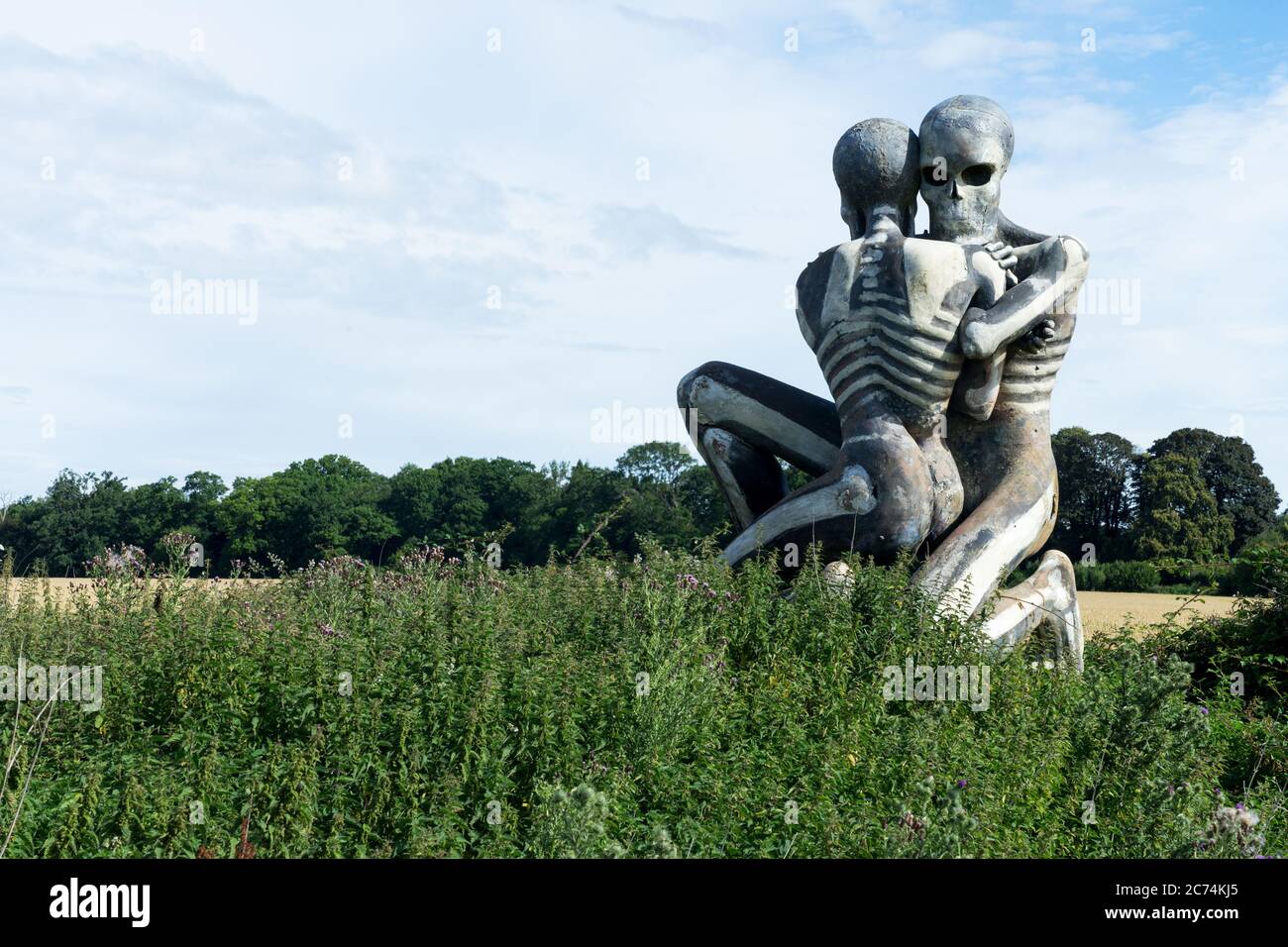 Skulptur Nuba Survival (2001) Stockfoto