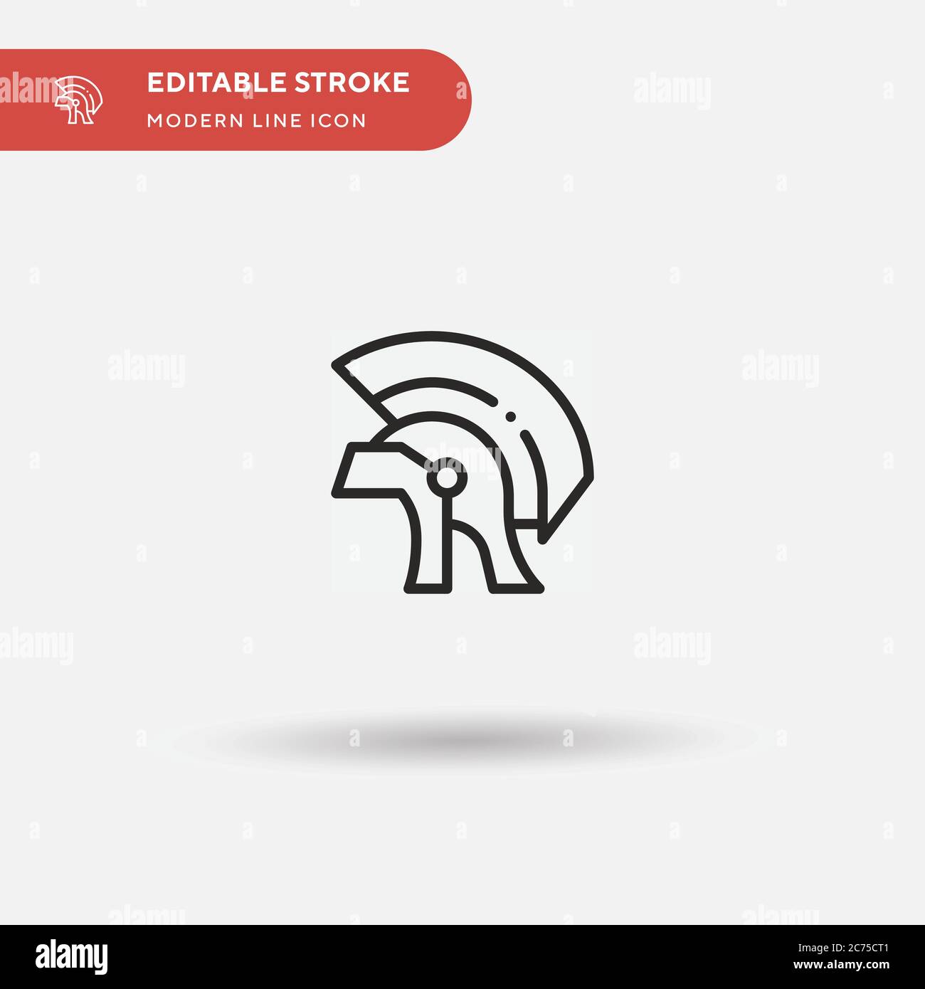 Krieger einfaches Vektor-Symbol. Illustration Symbol Design Vorlage für Web mobile UI Element. Perfekte Farbe modernes Piktogramm auf bearbeitbaren Strich. Krieger-Symbole für Ihr Geschäftsprojekt Stock Vektor