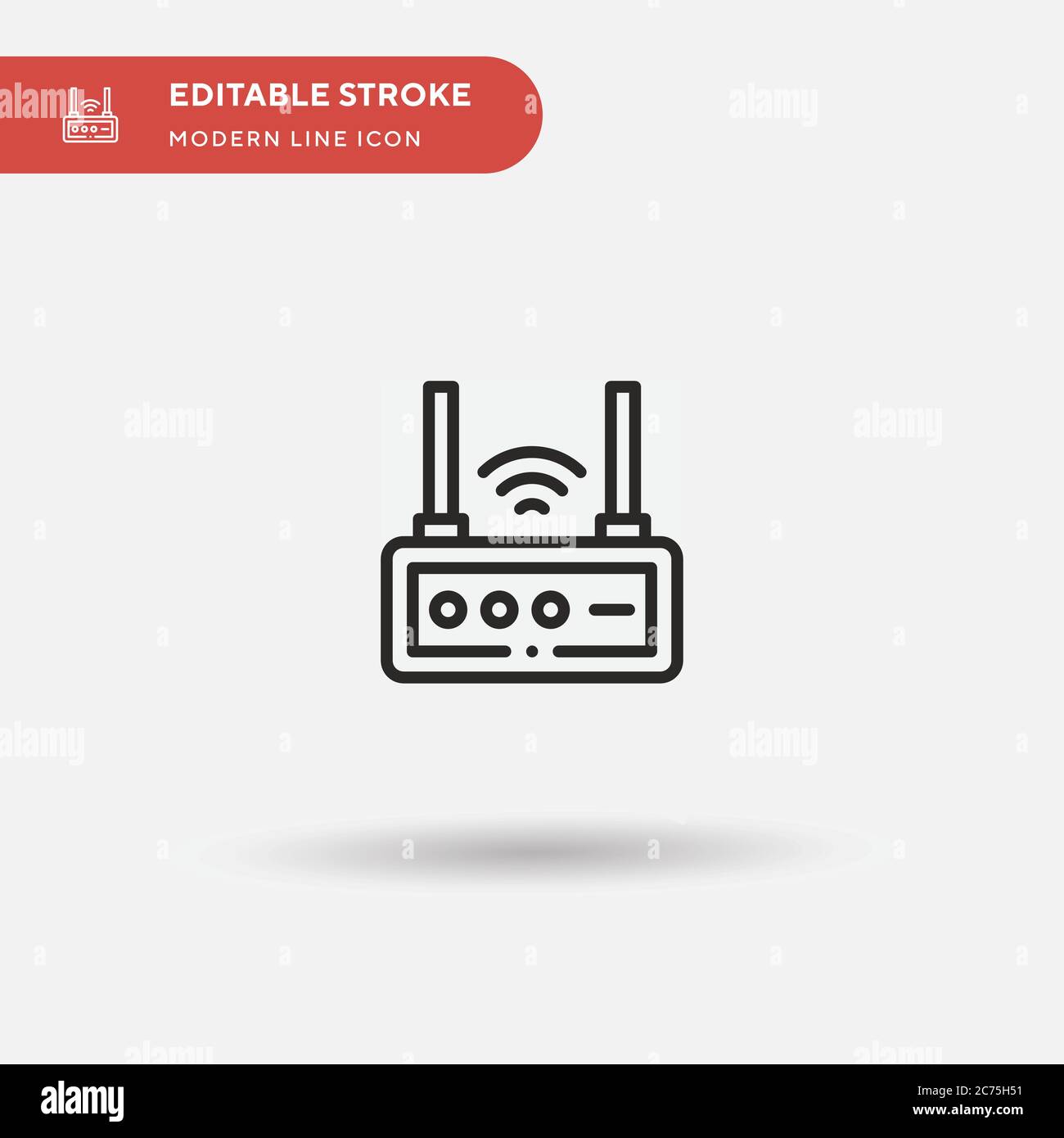 Piktogramm Router Einfaches Vektorsymbol für den Wireless-Router. Illustration Symbol ...
