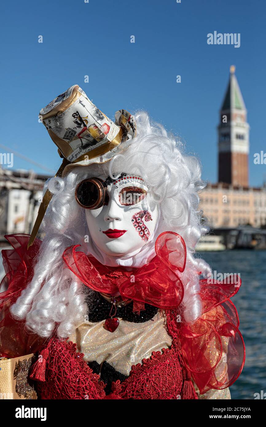 Venedig Karneval Poseurs Stockfoto