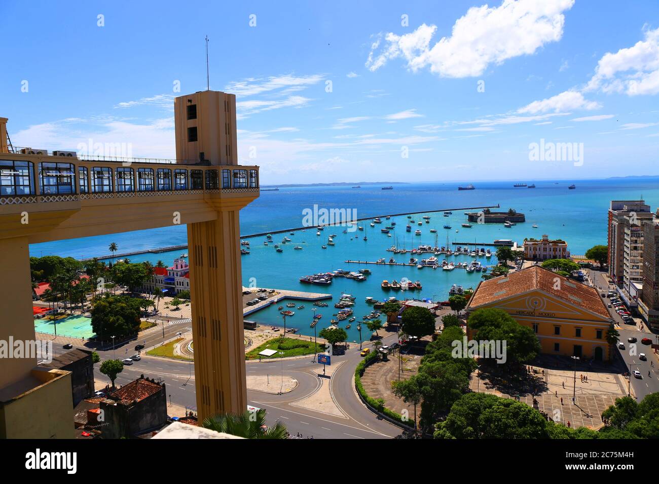 Blick auf den Lacerna Elevador, Salvador, Bahia, Brasilien Stockfoto