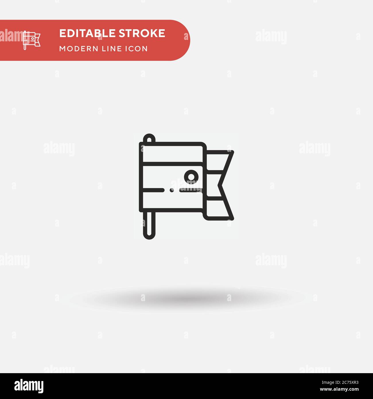 Einfaches Vektor-Symbol Indien. Illustration Symbol Design Vorlage für Web mobile UI Element. Perfekte Farbe modernes Piktogramm auf bearbeitbaren Strich. Indien Icons für Ihr Business-Projekt Stock Vektor