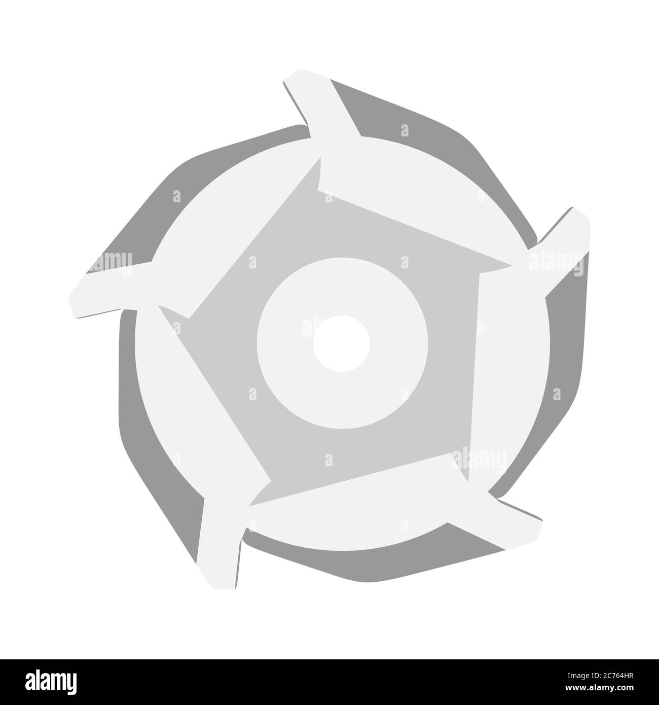 Kreissägeblatt auf weißem Hintergrund. Vektorgrafik. EPS10 Stock Vektor