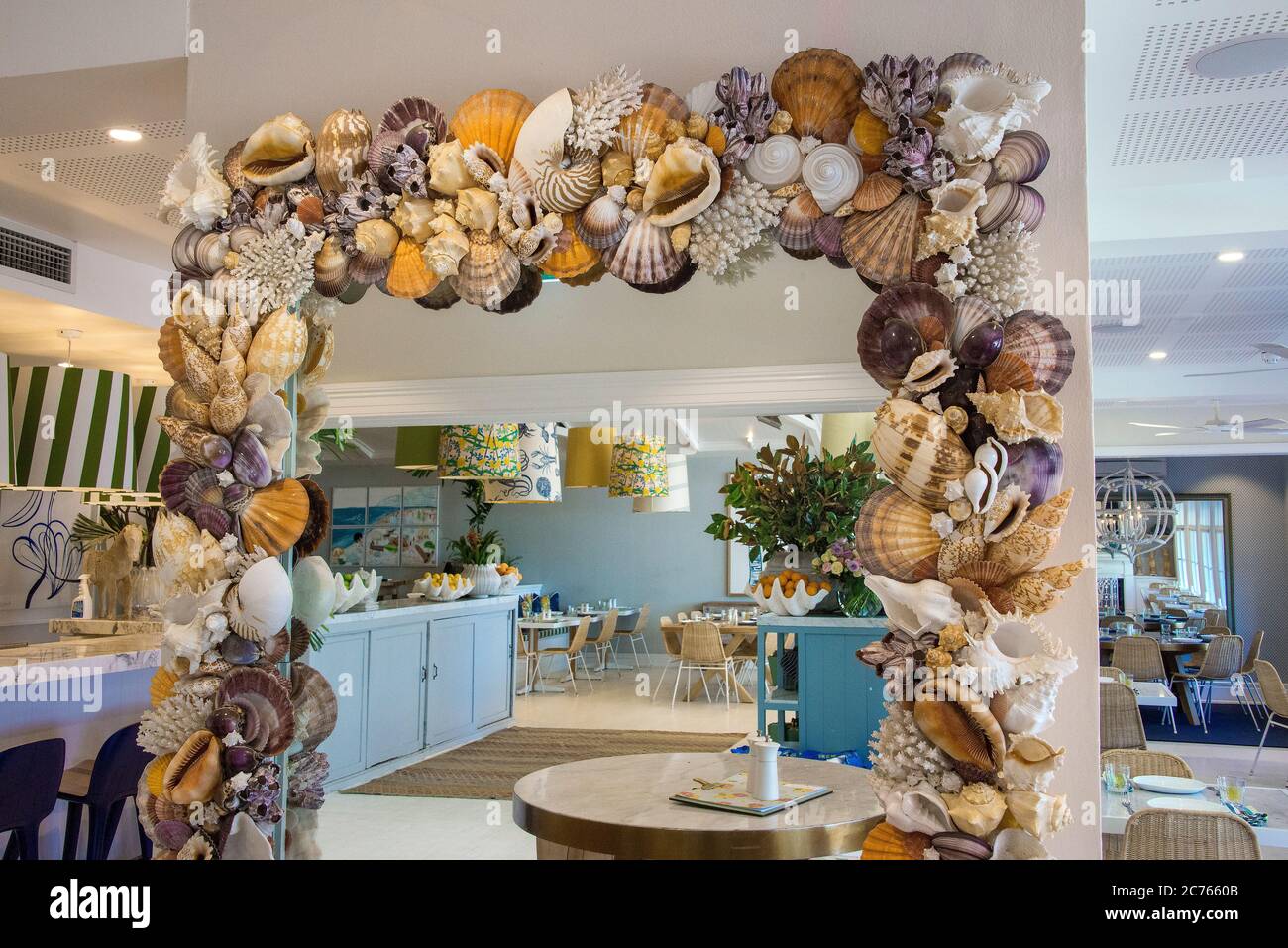 Interieur Barrenjoey House Restaurant Palm Beach Sydney NSW Australien Stockfoto