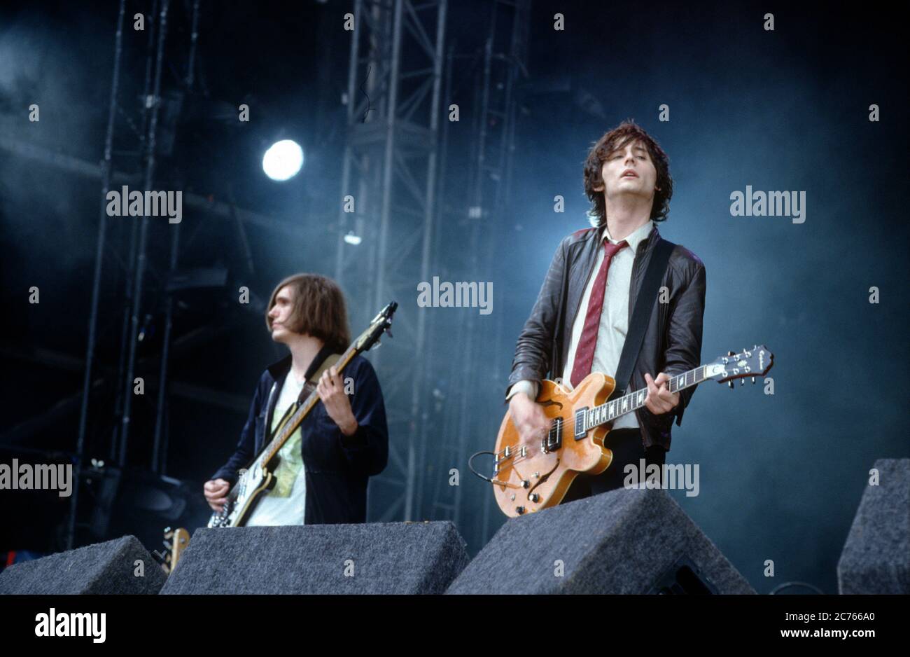 The Strokes T im Park Festival 2001, Kinross, Schottland. Stockfoto