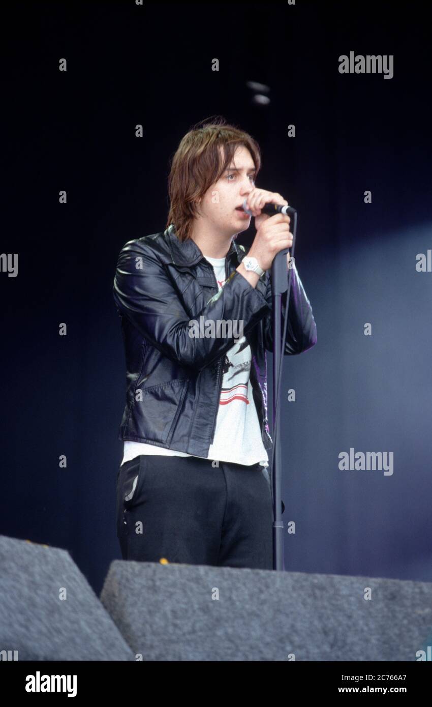 The Strokes T im Park Festival 2001, Kinross, Schottland. Stockfoto