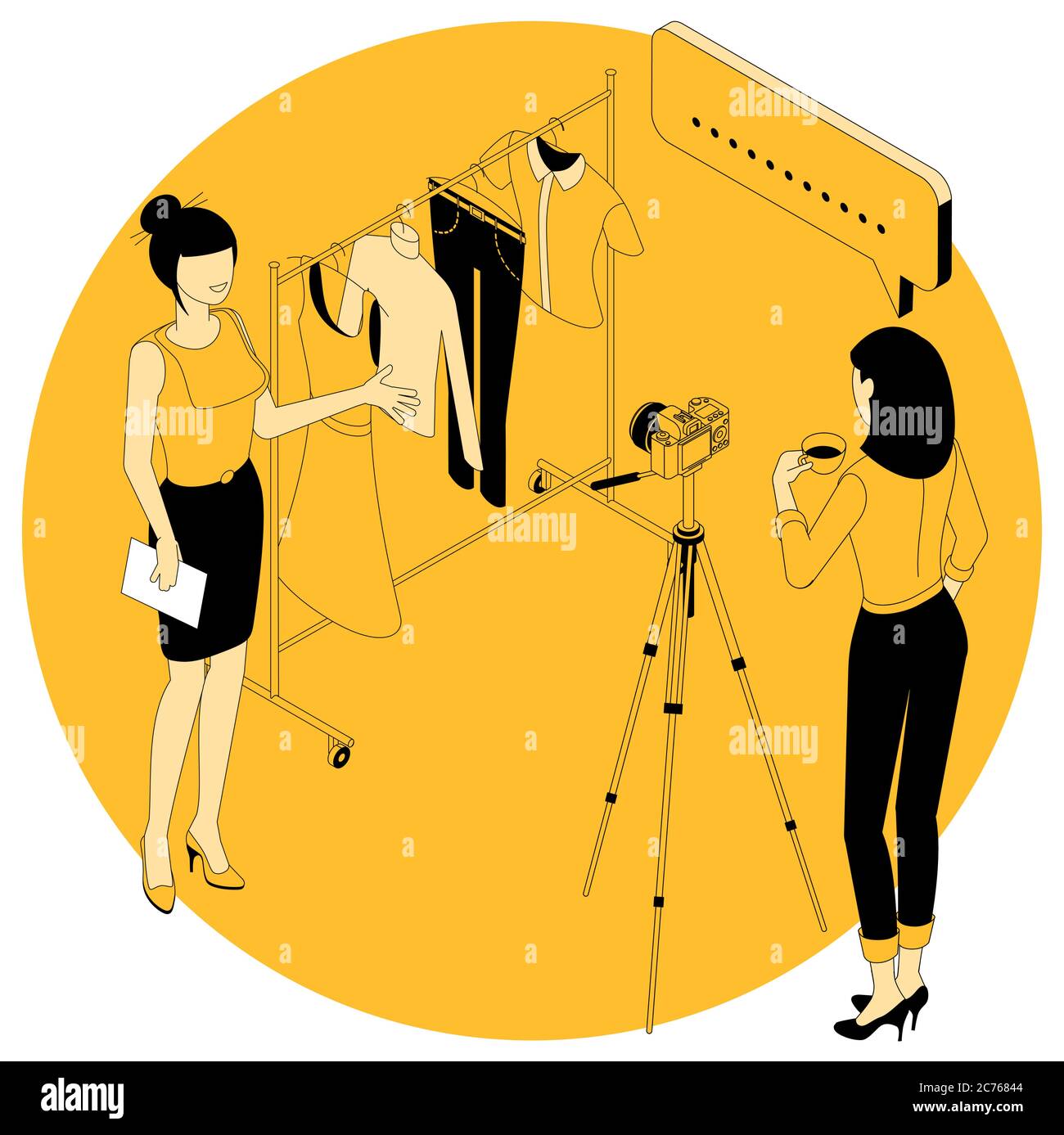 Video-Blogging und Marketing Stock Vektor