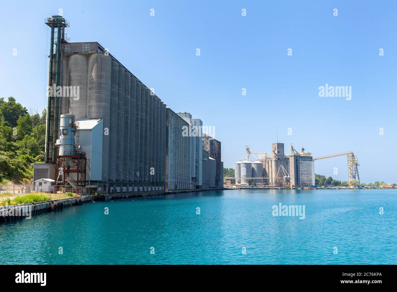 Goderich Elevator And Transit Company Grain Terminal An Der Harbour Street Goderich Ontario Canada Lake Huron Goderich Ontario Canada Stockfoto