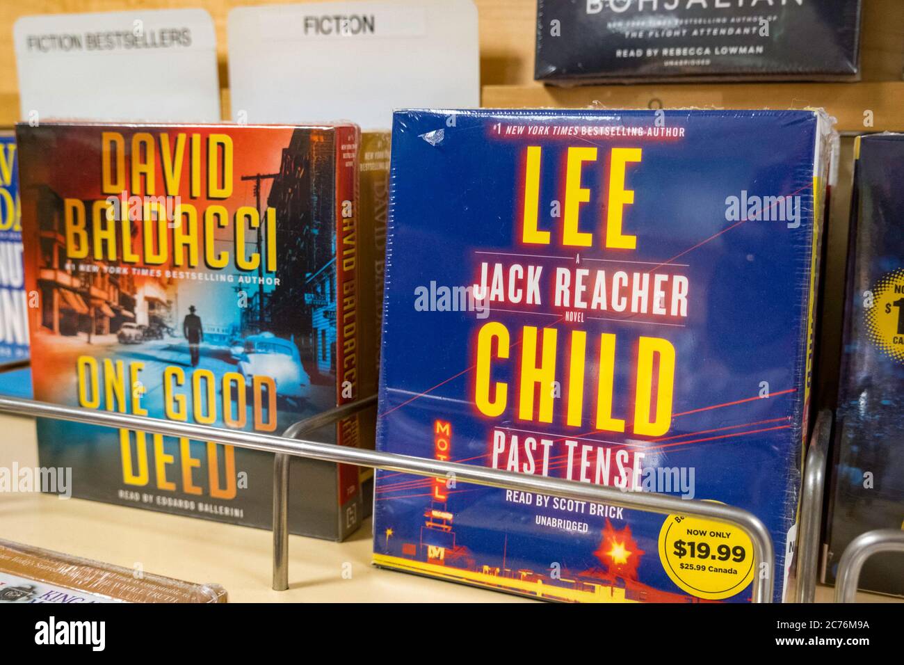 Barnes & Noble Booksellers Hörbuch-Display, NYC, USA Stockfoto