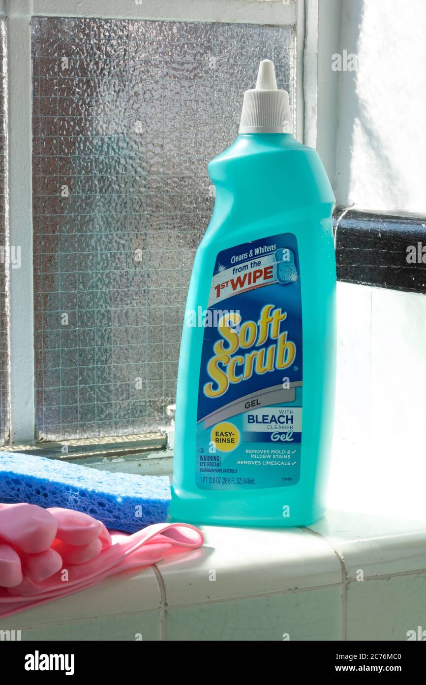 Soft Scrub ist ein Bleichgel Haushaltsreiniger, USA Stockfoto