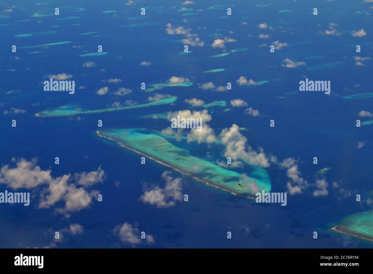 Verstreute Inseln im Indischen Ozean, Malediven Stockfoto
