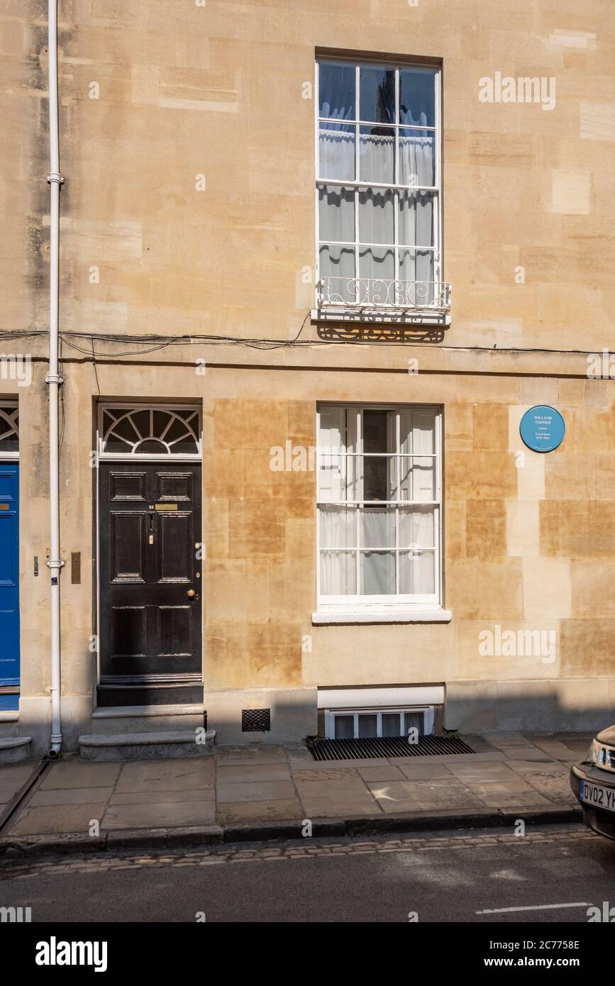 Haus, das einst vom Künstler William Turner, Oxford, Großbritannien, besetzt war Stockfoto