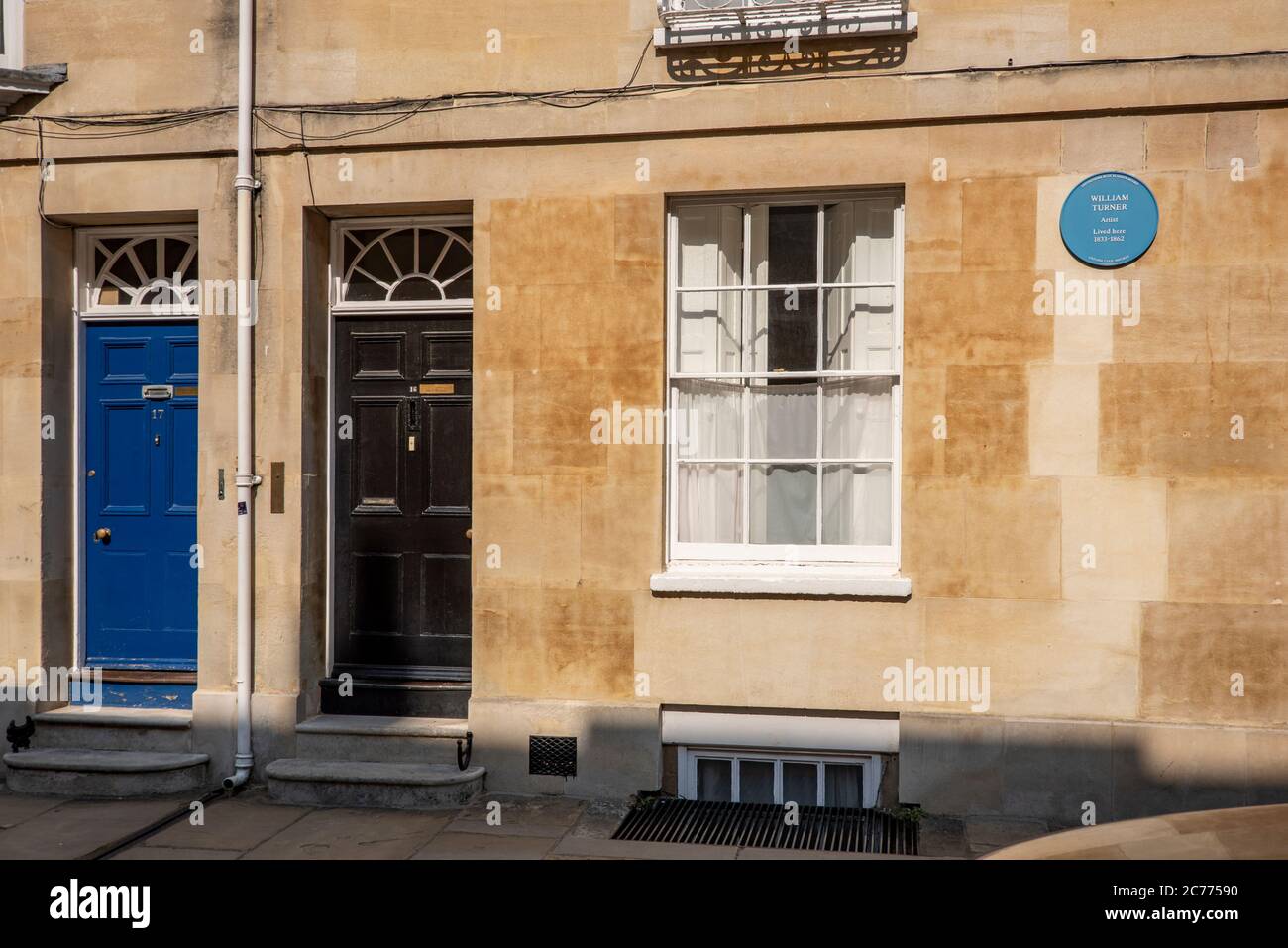 Haus, das einst vom Künstler William Turner, Oxford, Großbritannien, besetzt war Stockfoto