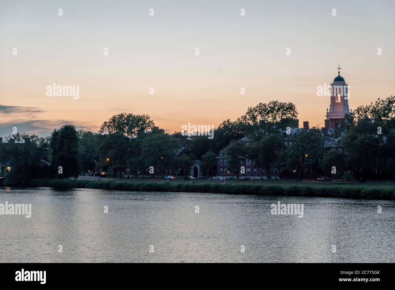 Harvard University und der Charles River in Cambridge, Massachusetts Stockfoto