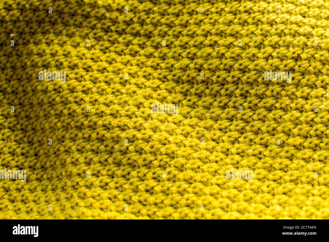 Nahaufnahme einer gelben Decke Stockfoto