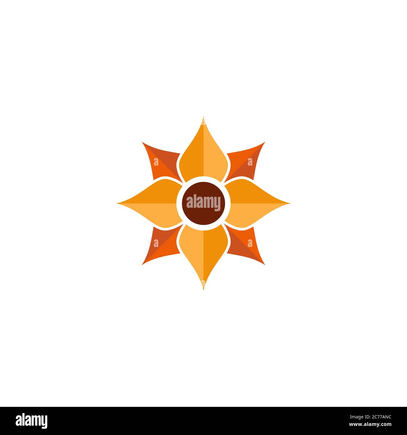 Sonnenblumen Vektor Symbol Design Vorlage Illustration Stock Vektor