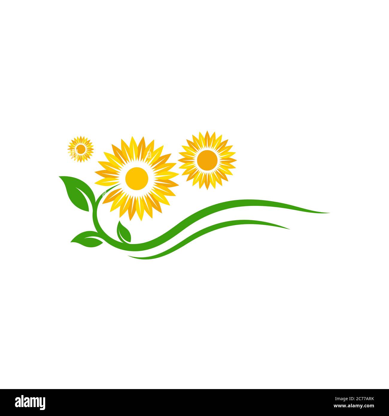 Sonnenblumen Vektor Symbol Design Vorlage Illustration Stock Vektor