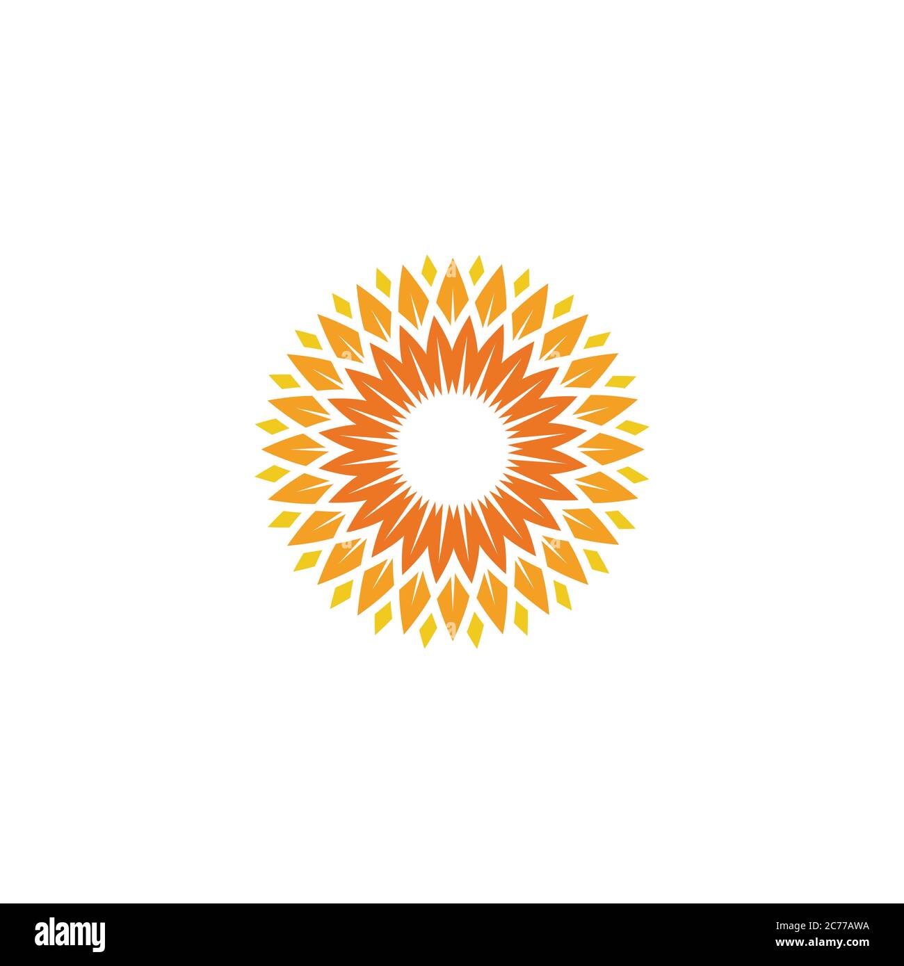 Sonnenblumen Vektor Symbol Design Vorlage Illustration Stock Vektor
