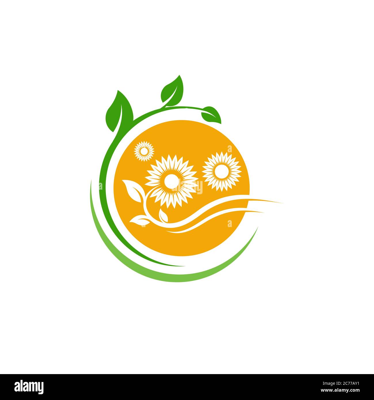 Sonnenblumen Vektor Symbol Design Vorlage Illustration Stock Vektor