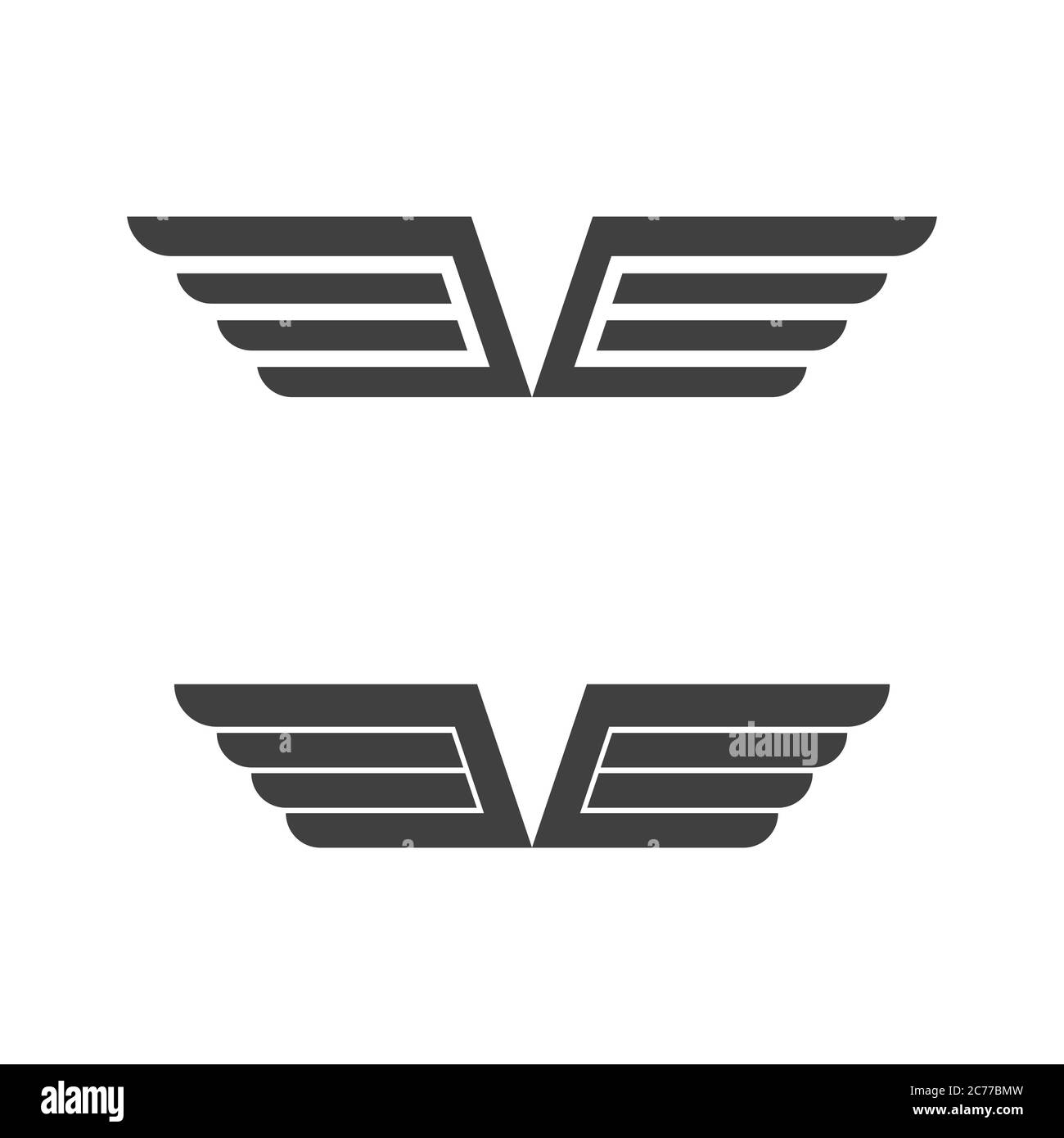 Falcon wing Logo Template Vector Illustration Design Stock Vektor