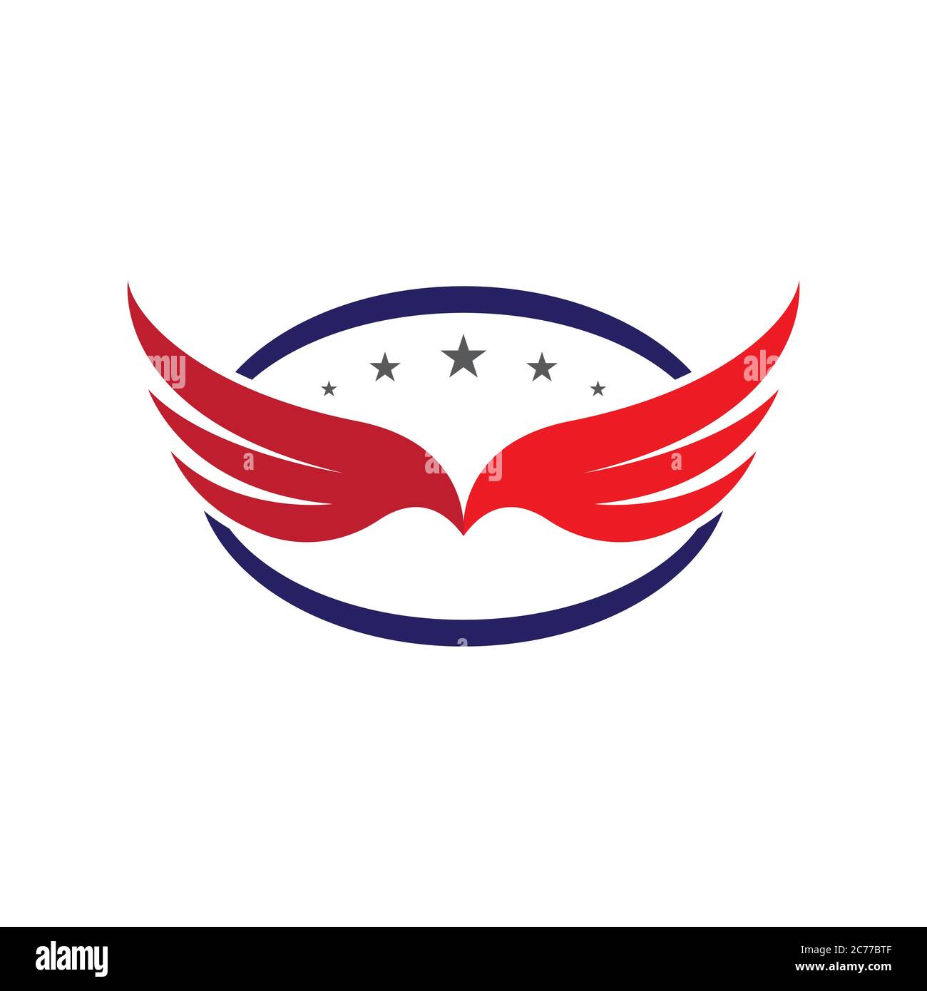 Falcon wing Logo Template Vector Illustration Design Stock Vektor