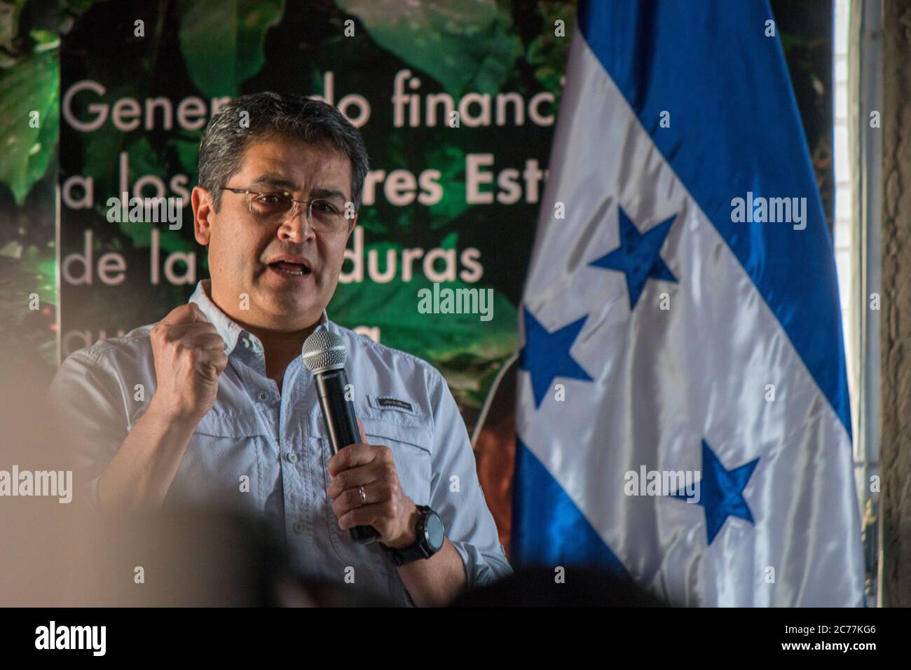 Juan Orlando Hernandez, Präsident von Honduras Stockfoto