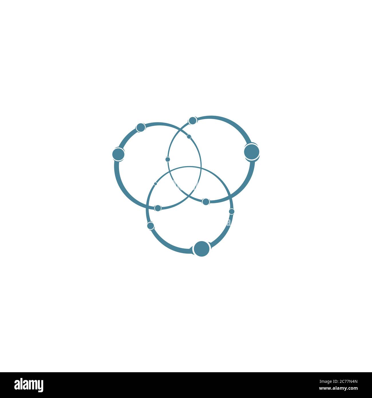 Molekül Symbol logo template Vector Illustration Design Stock Vektor