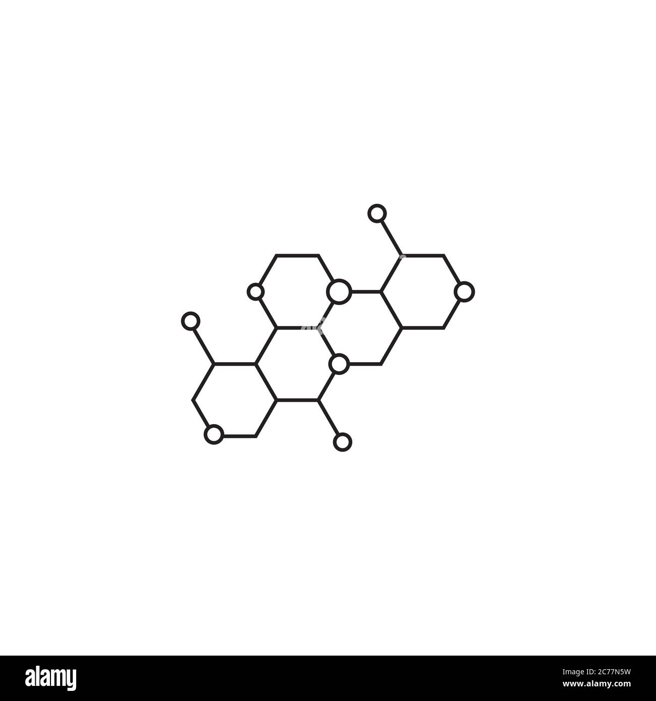 Molekül Symbol logo template Vector Illustration Design Stock Vektor
