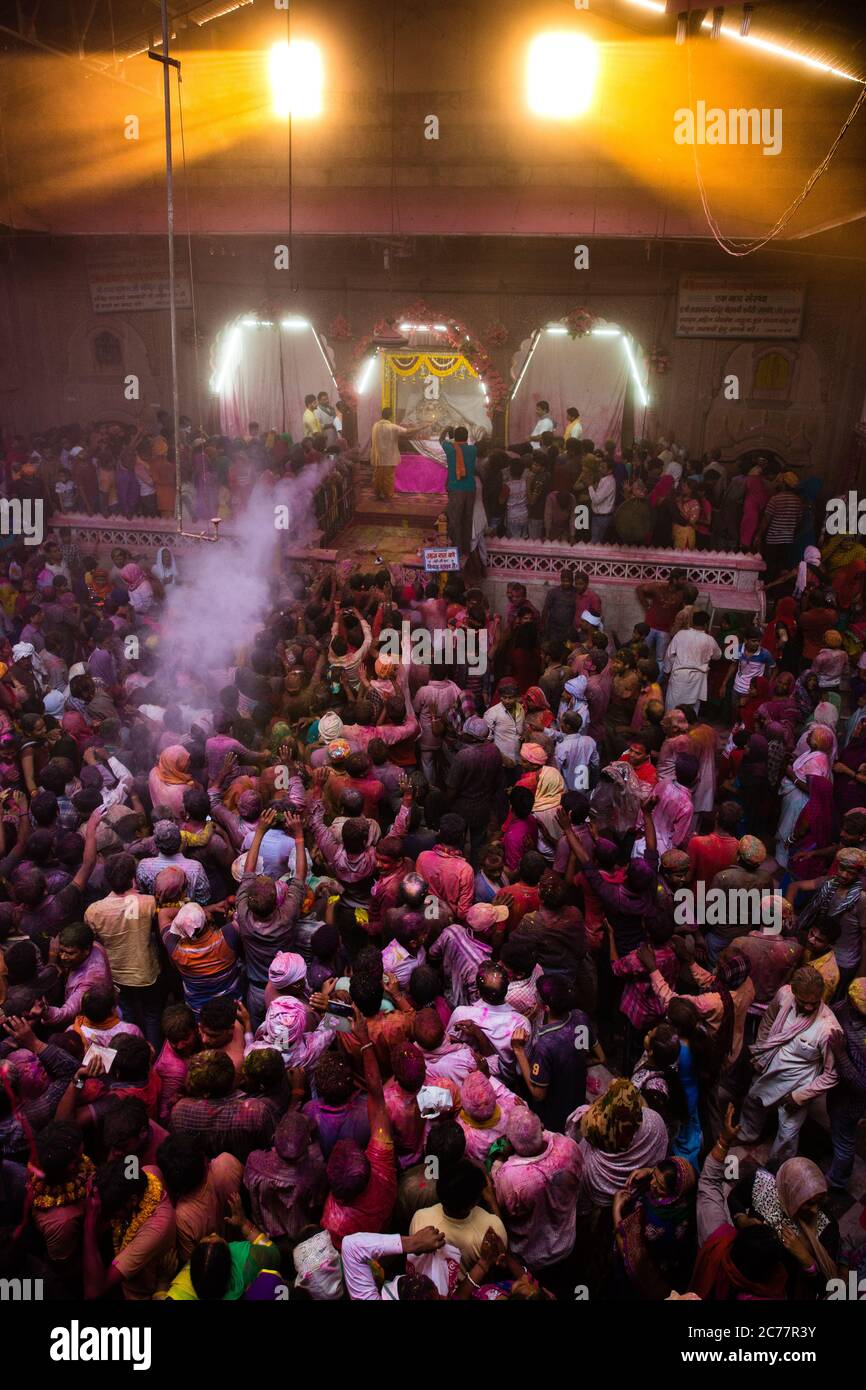 Holi Festival der Farben in Indien Stockfoto