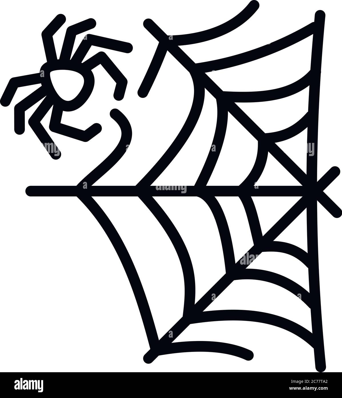 Symbol für Spinnennetz-Reparatur. Outline Spider Reparatur Web-Vektor-Symbol für Web-Design isoliert auf weißem Hintergrund Stock Vektor