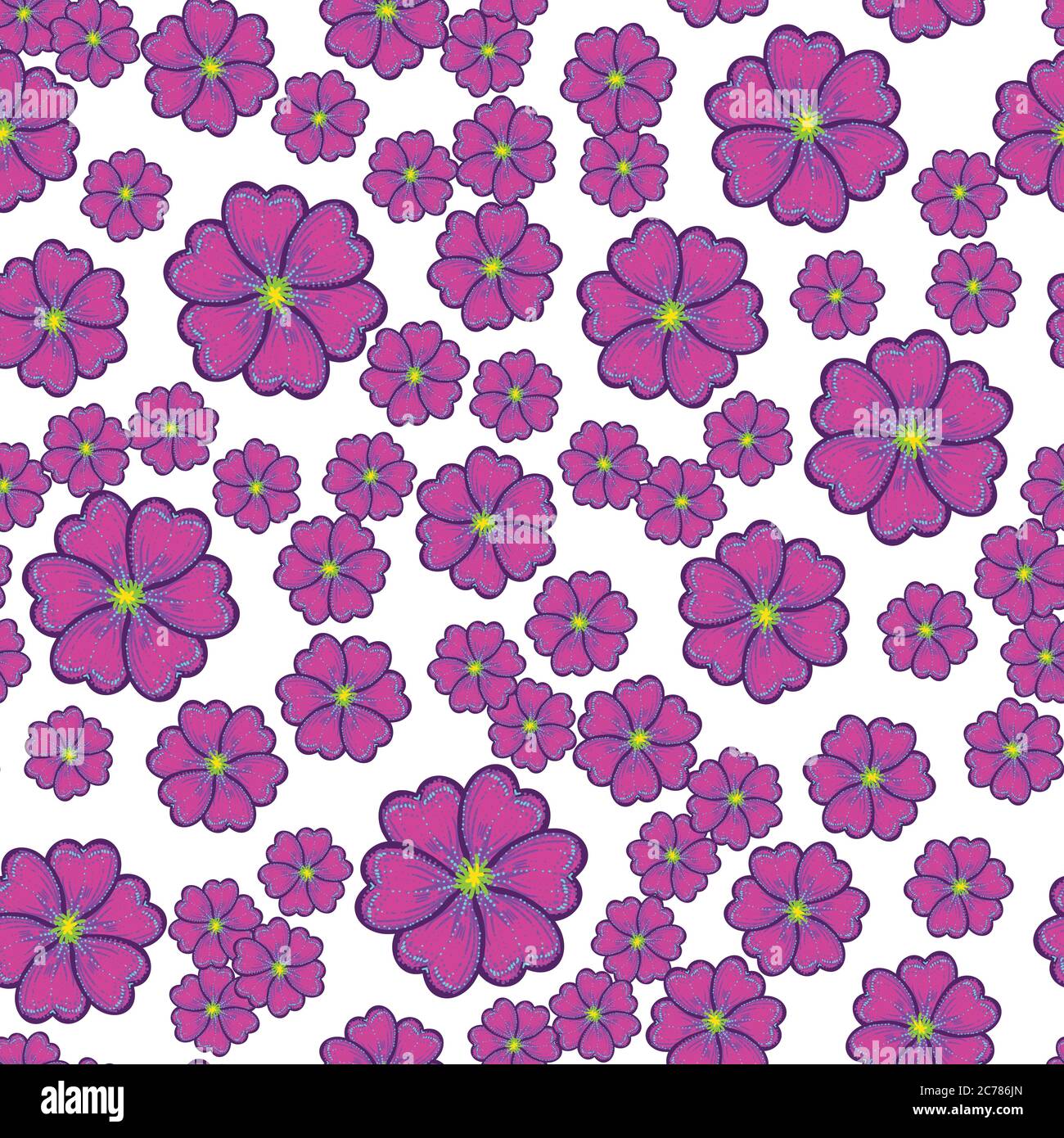 Nahtloses Muster mit niedlichen kleinen Blumen. Vektor floralen Hintergrund. Stock Vektor