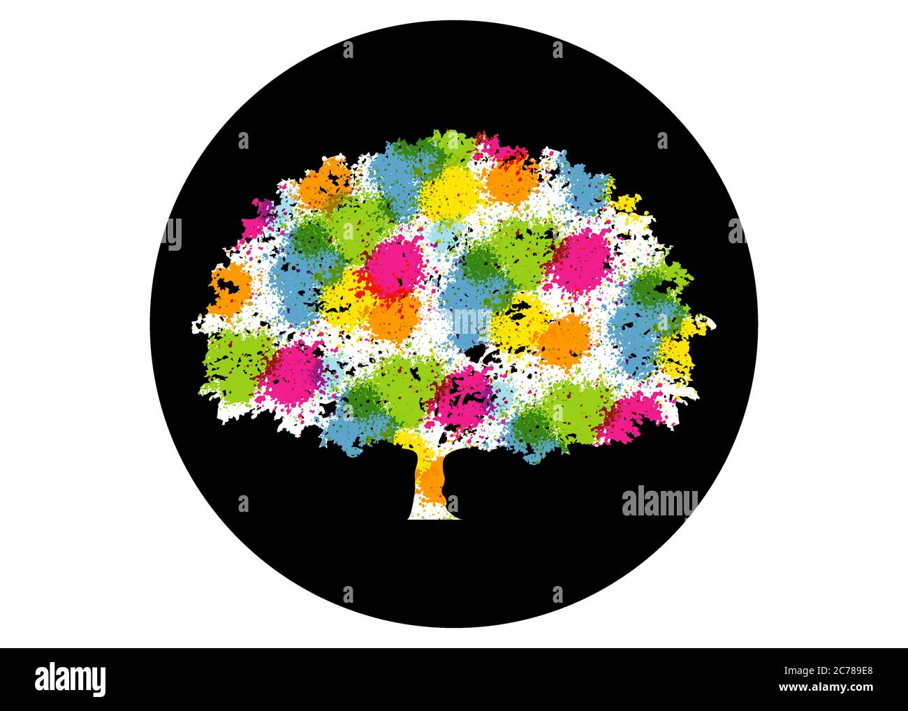 Abstraktes, lebendiges Baumlogo-Design. Dies ist ein Baum-Logo, es ist gut für symbolisieren von wachsen, menschliche Pflege, ökologische, Umwelt, Schutz, Assoziation Stock Vektor