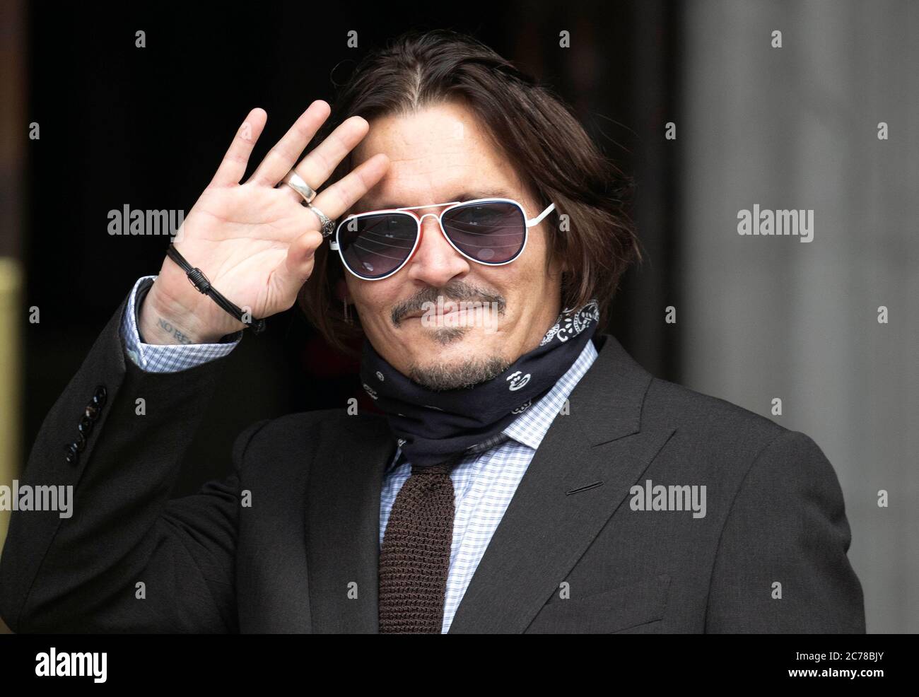 Foto zeigt: Johnny Depp kommt heute am High Court in London an. 15.7.20 Bild von Gavin Rodgers/ Pixel8000 Stockfoto