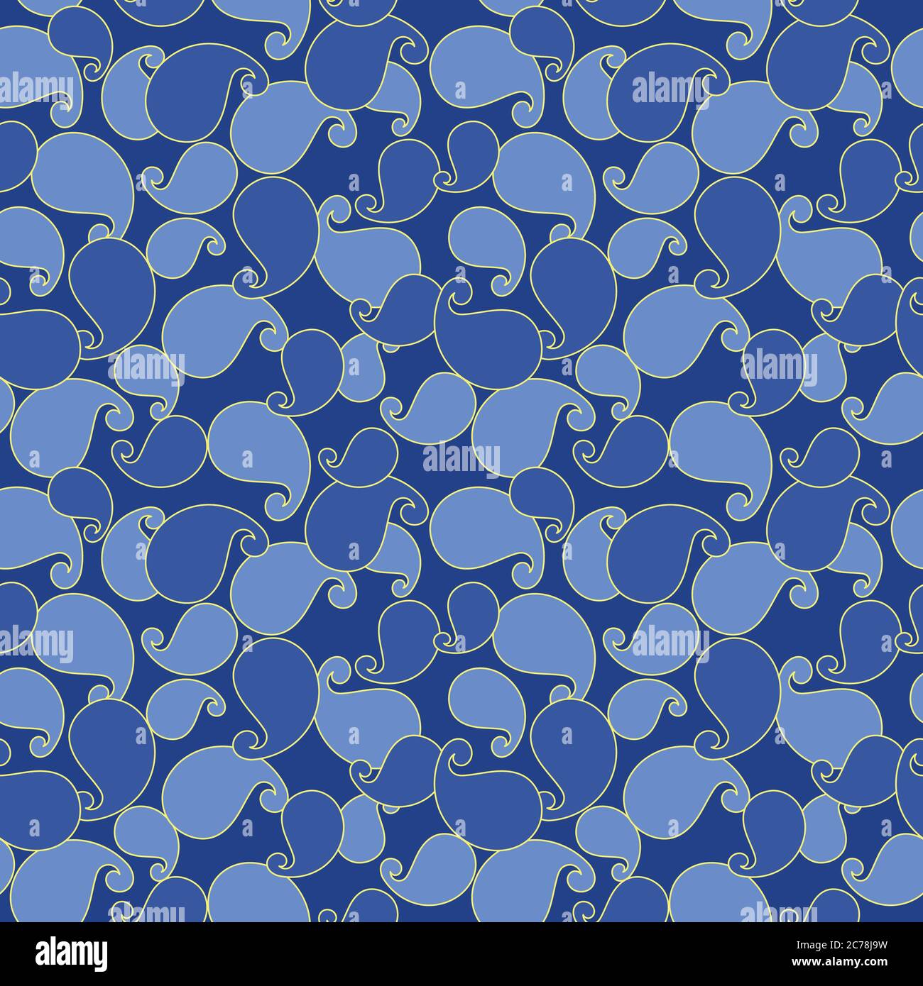 Paisley Vektor nahtlose Muster für Bettbezug, Textil, Kissenbezug, Telefonkoffer, Wohnkultur, Stoff, Wohnmöbel, Tapete, Vorhang, Fliesen, etc. Stock Vektor