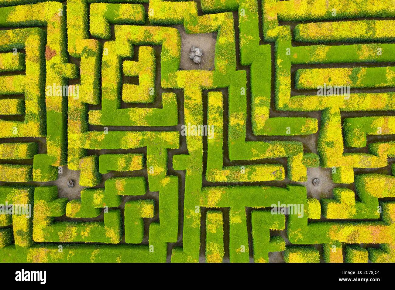 Labyrinthansicht von oben -Fotos und -Bildmaterial in hoher Auflösung