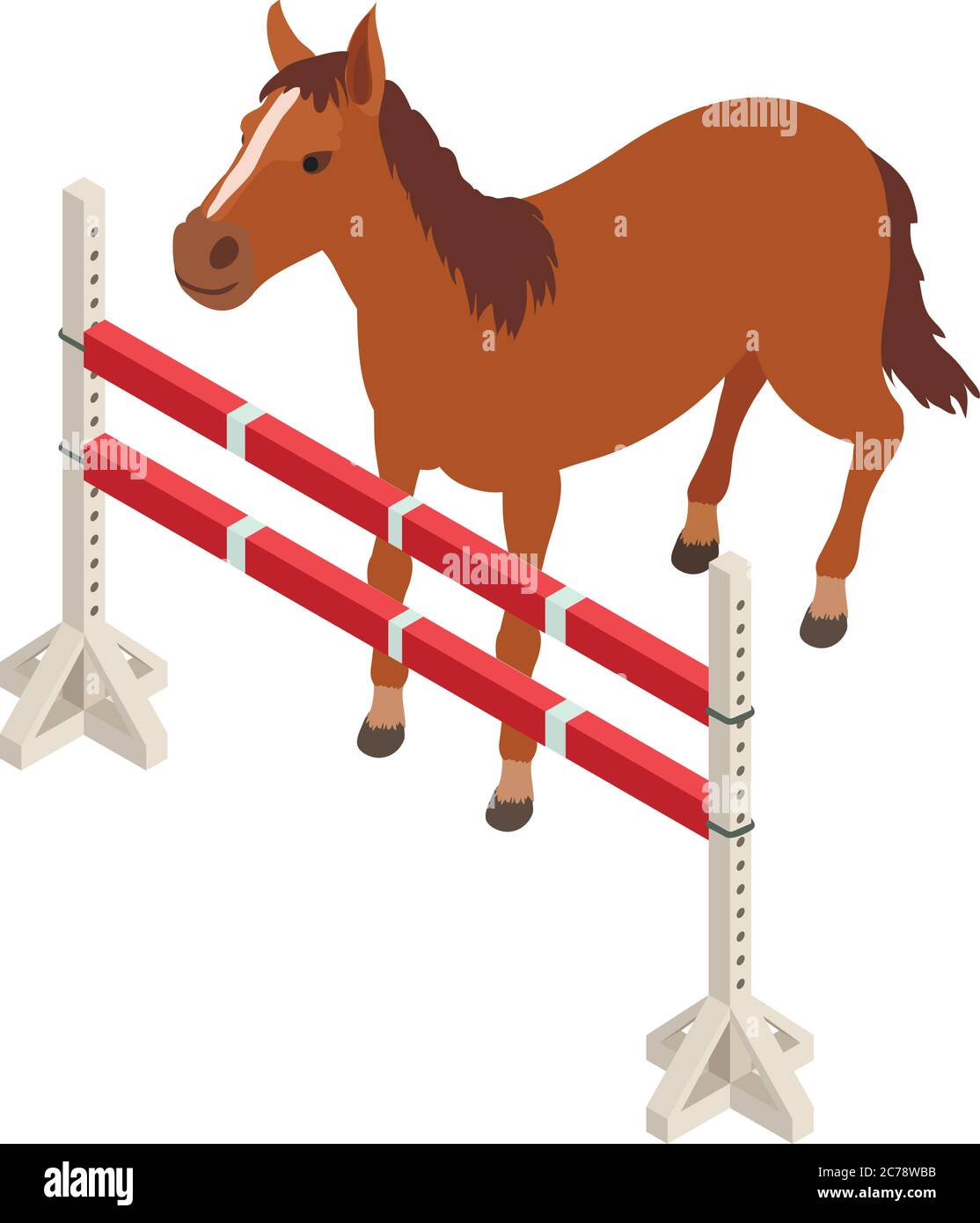 Pferdesport-Ikone, isometrischer Stil Stock Vektor