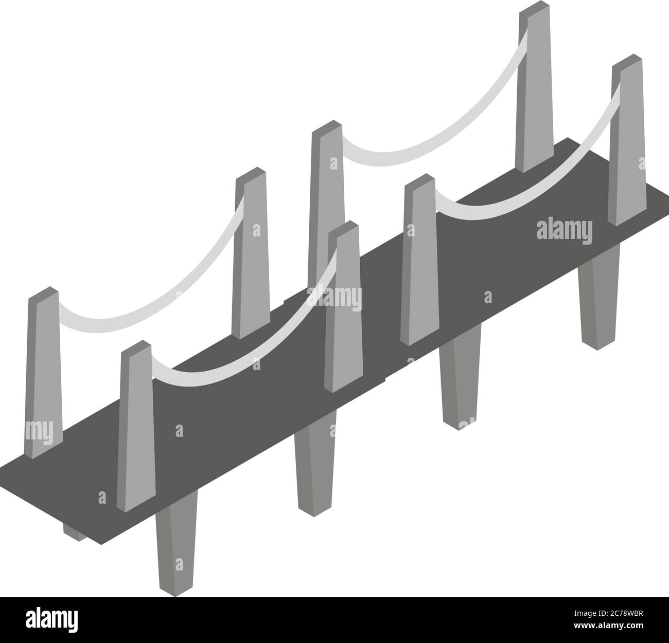 London Bridge Symbol, isometrische Stil Stock Vektor