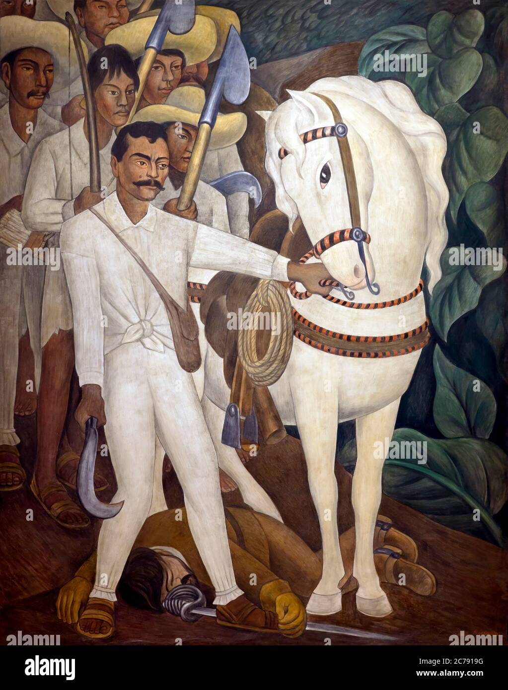 Agrarische Leader Zapata, Diego Rivera, 1931, Stockfoto