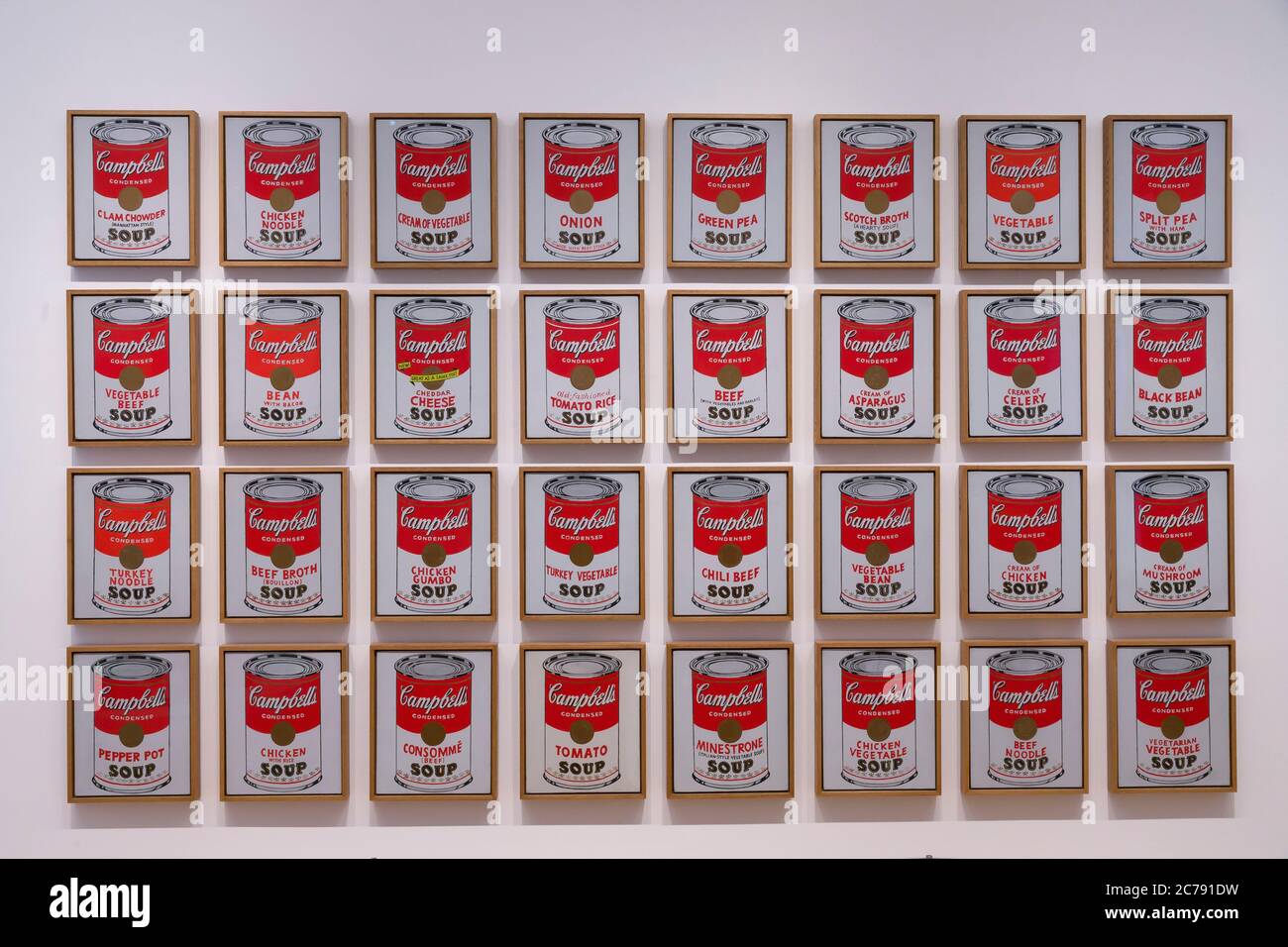Campbell's Soup Cans, Andy Warhol, 1962, Stockfoto