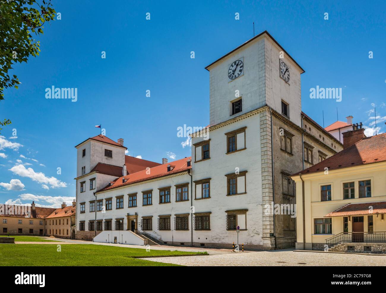Palast, 16. Jahrhundert, in Bucovice, Mähren, Region Brünn, Tschechische Republik Stockfoto