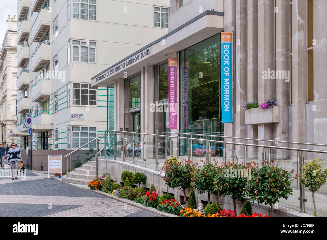 Die Kirche Jesu Christi der Heiligen der Letzten Tage in Exhibition Road, London. Stockfoto