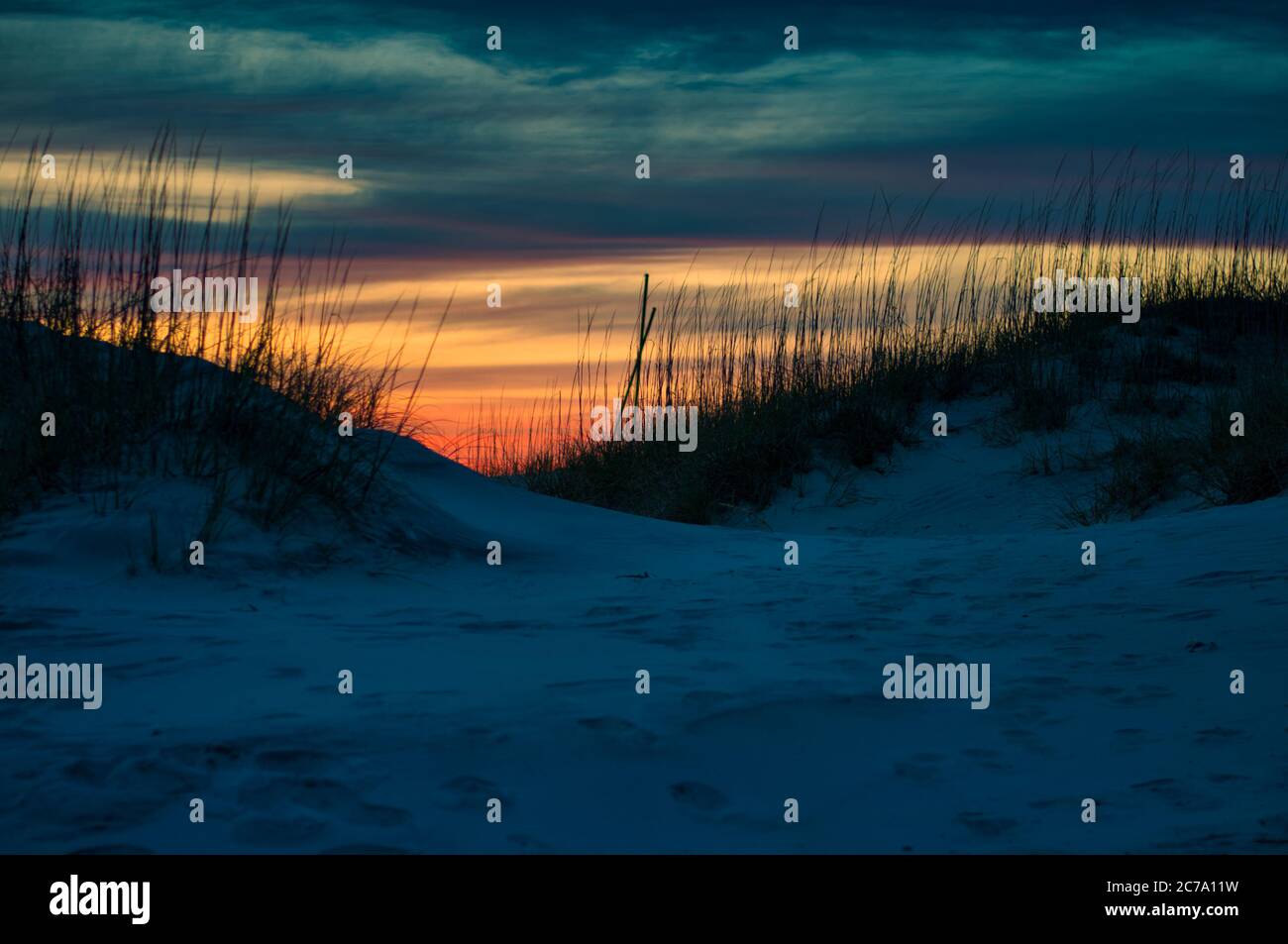 Tybee Island, GA. Sonnenuntergang. Mai 2020 Stockfoto